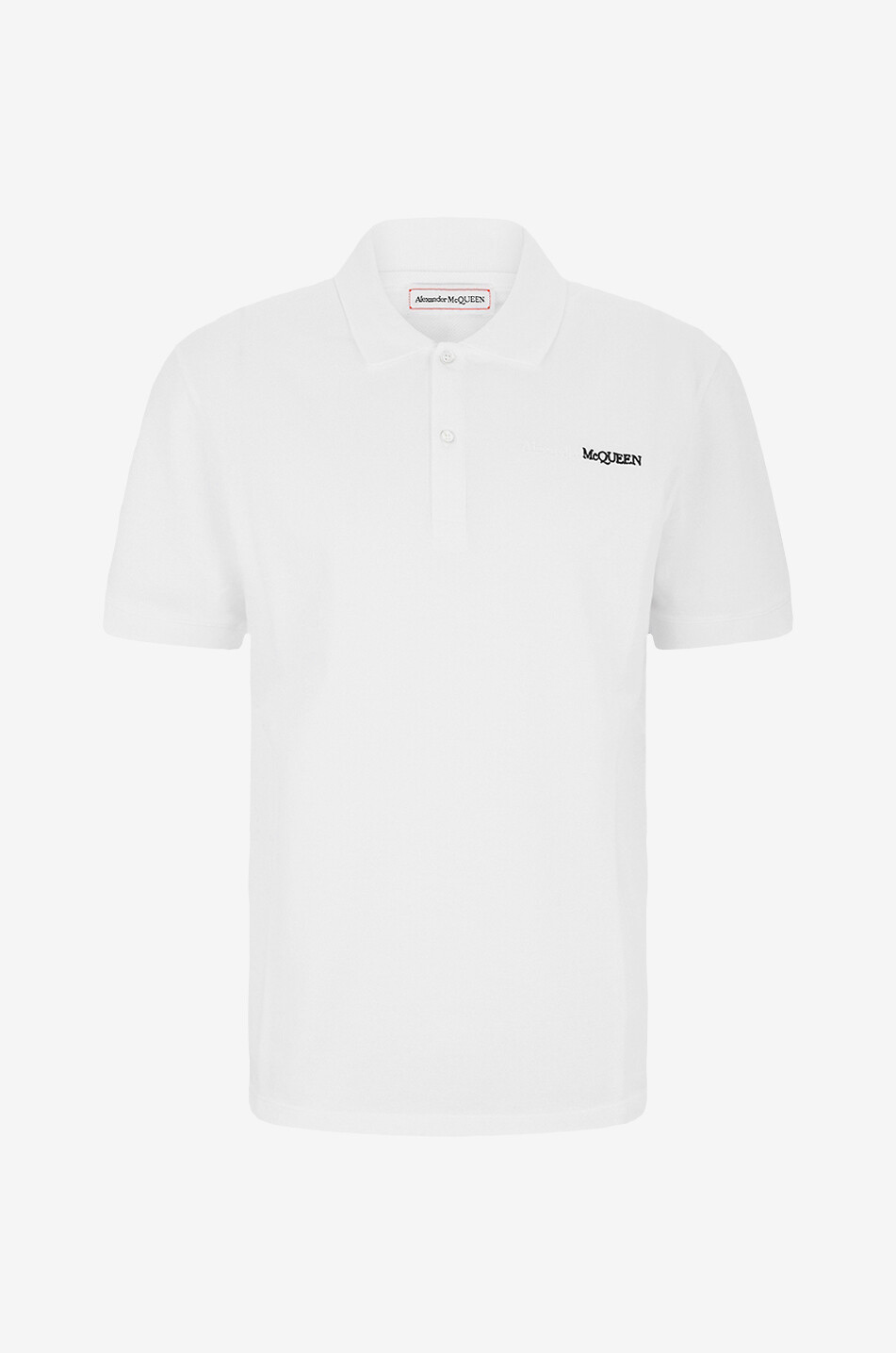 Polo en coton piqué à manches courtes brodé McQUEEN