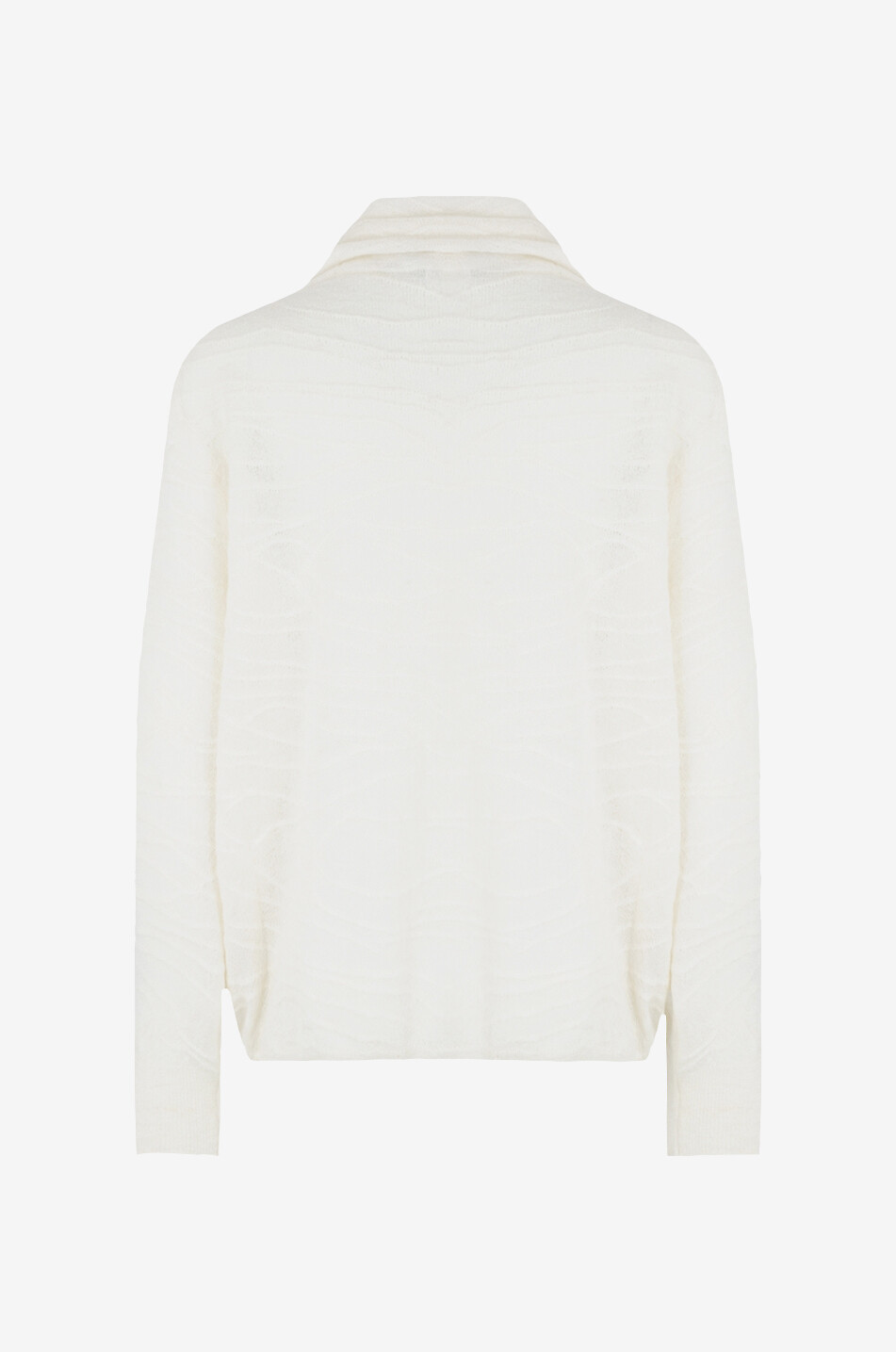 Pull à col roulé en laine d'alpaga et mohair