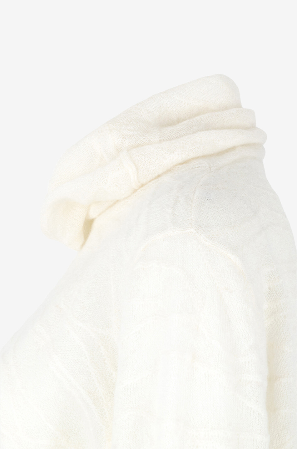 Pull à col roulé en laine d'alpaga et mohair
