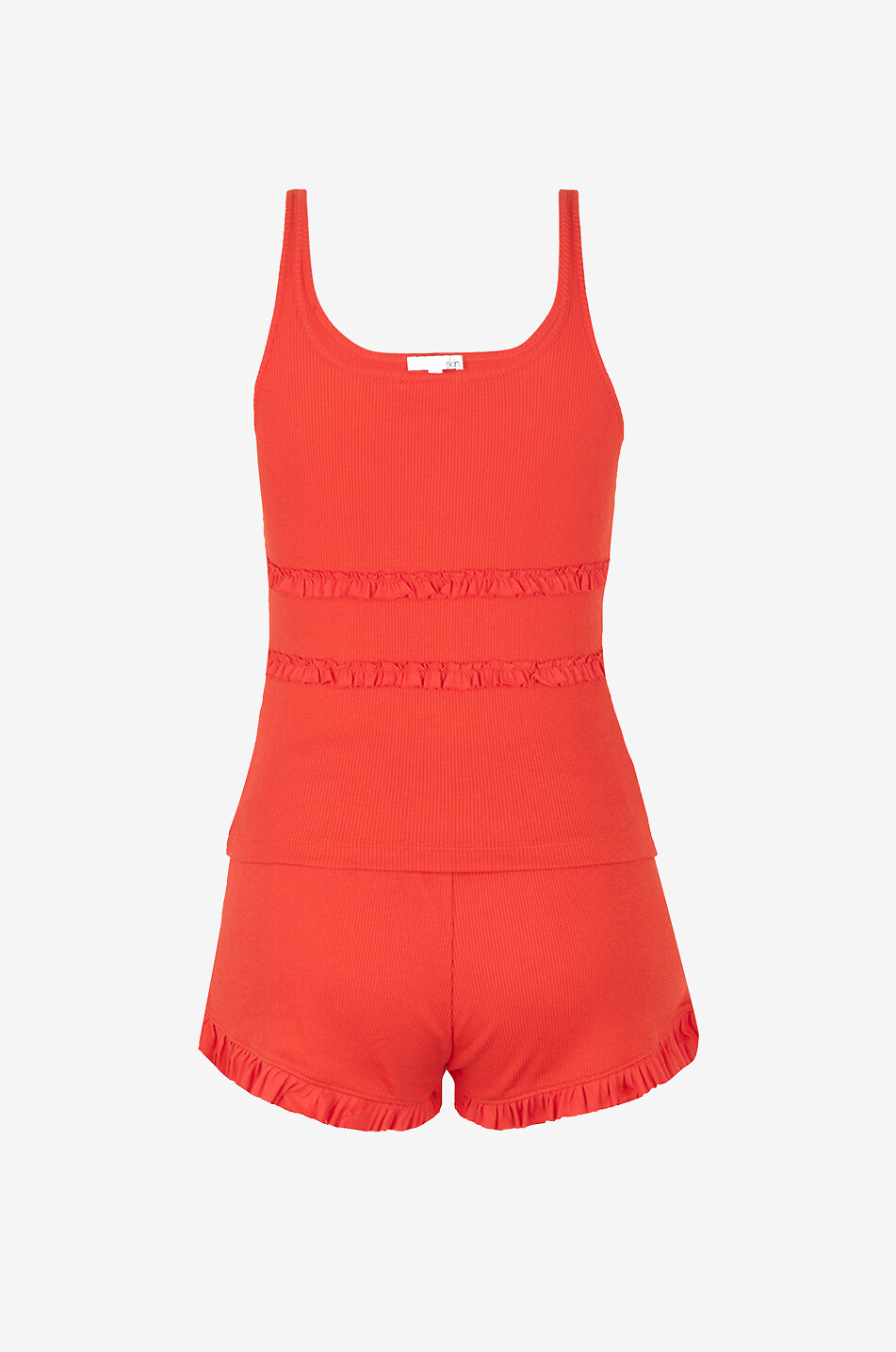 Organic pima cotton shorty pyjama set