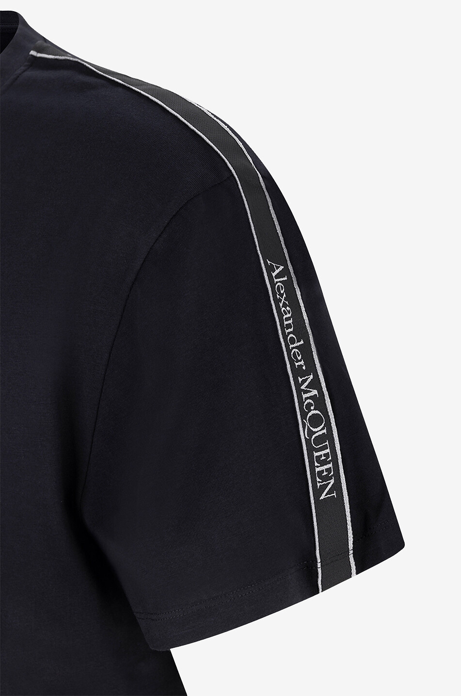 ALEXANDER McQUEEN Selvedge Tape Logo short-sleeved T-shirt Men BLACK 3