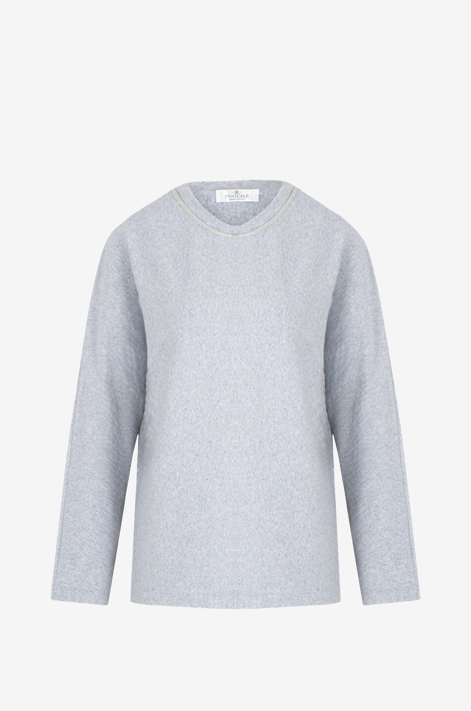 PANICALE Cotton blend long-sleeved T-shirt Women GREY 1