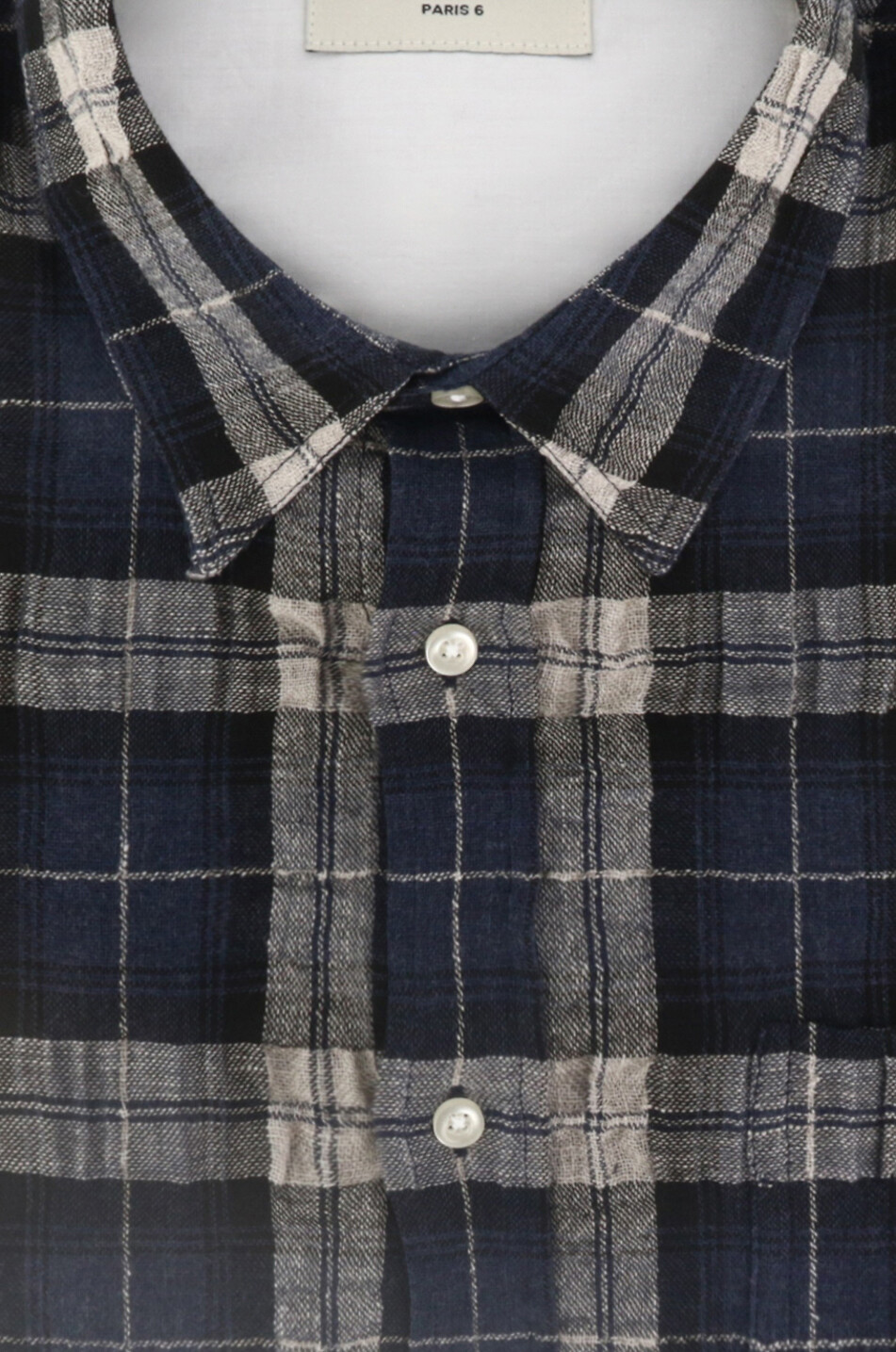 Alex checked cotton and linen shirt