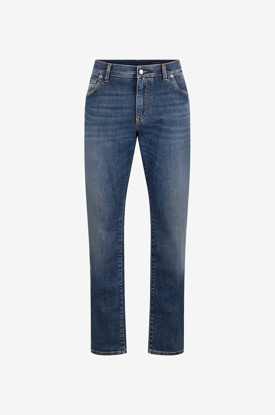 Slim faded jeans with logo plate