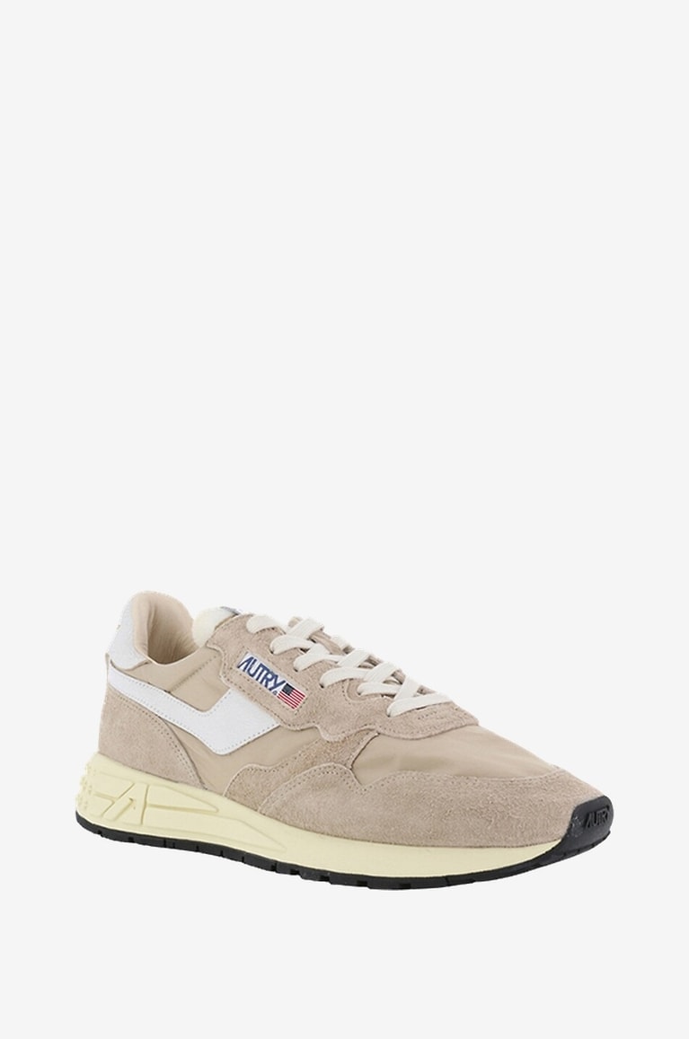 AUTRY Reelwind low-top lace-up bi-material sneakers Men [akeneo-beigefonce] 1