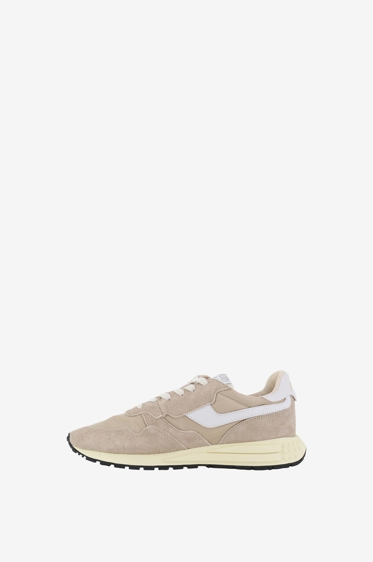 AUTRY Reelwind low-top lace-up bi-material sneakers Men [akeneo-beigefonce] 3