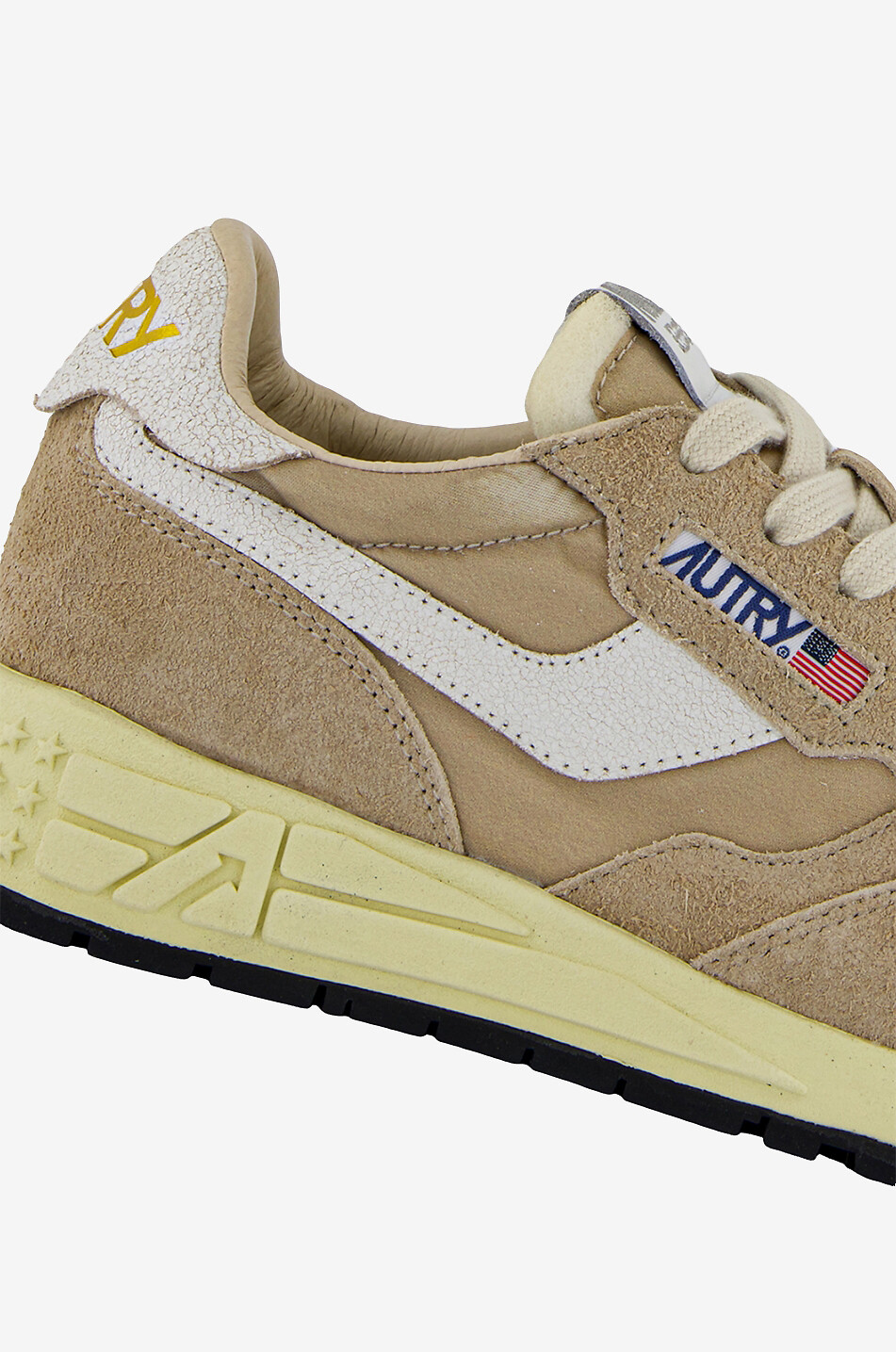 AUTRY Reelwind low-top lace-up bi-material sneakers Men [akeneo-beigefonce] 6