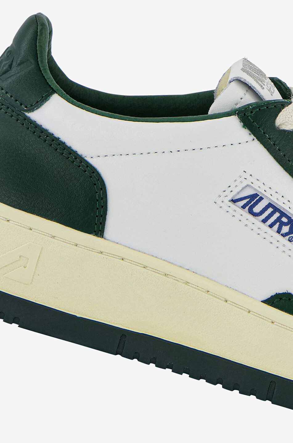 AUTRY Medalist leather and suede low-top lace-up sneakers Men DARK GREEN 6