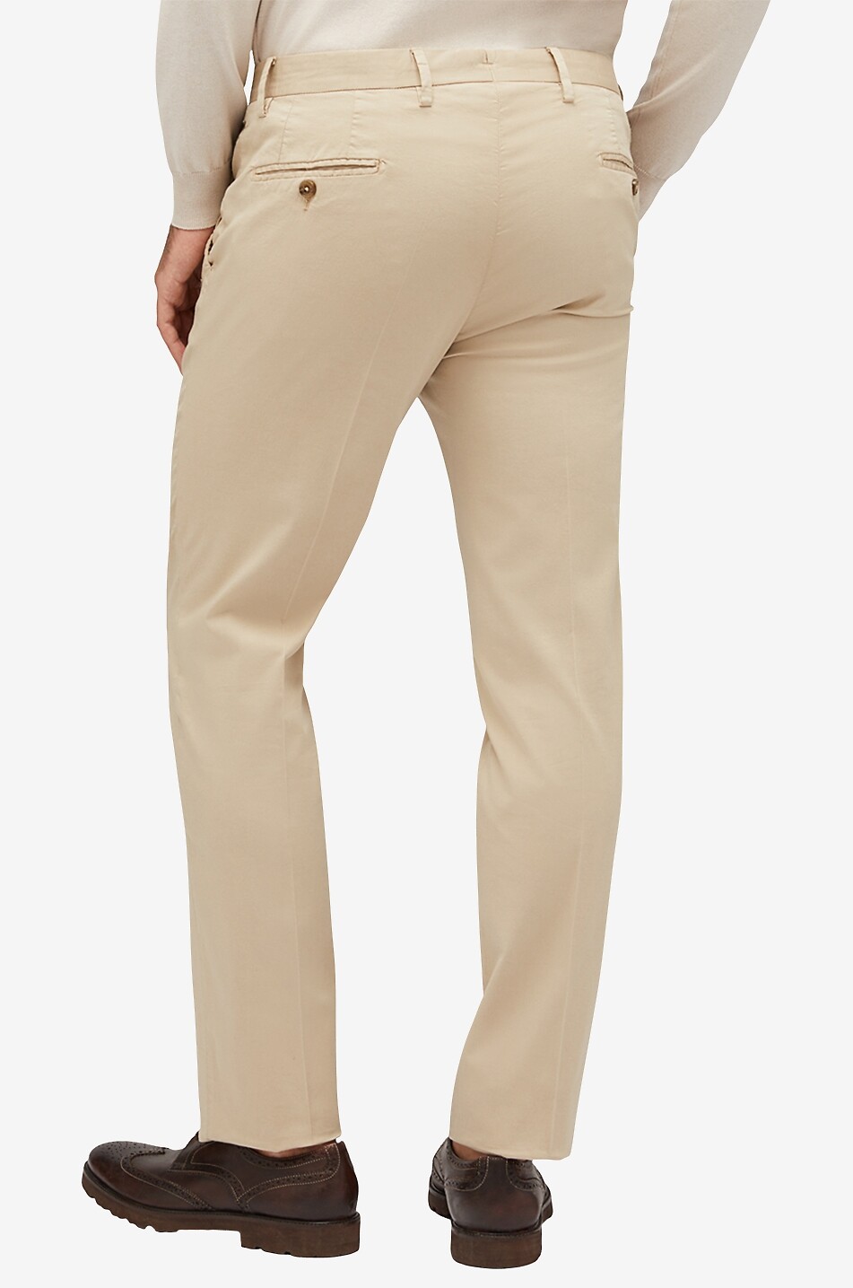 MAURIZIO BALDASSARI Pantalon slim en coton et soie Homme MARRON 4