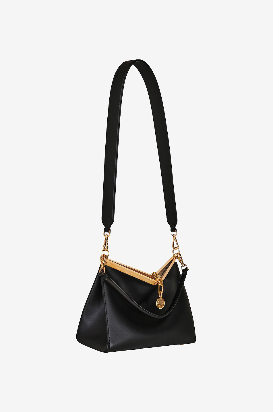 ETRO Handtasche aus Glattleder Vela Medium Damen SCHWARZ 5