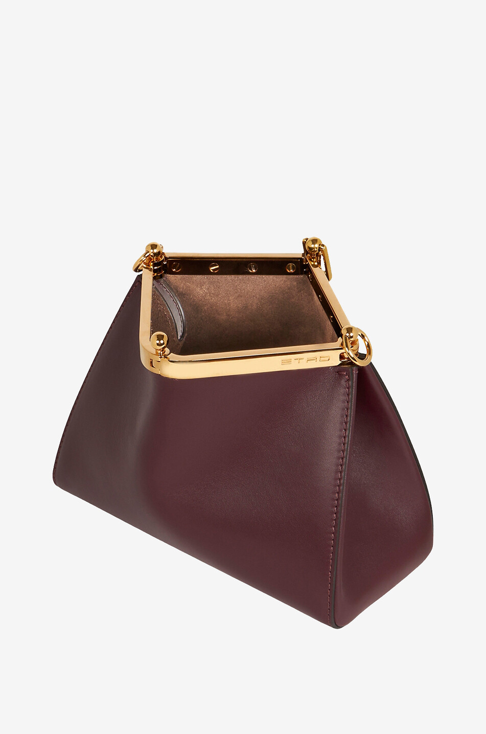 ETRO Sac porté épaule en cuir lisse Vela Mini Femme ROUGE FONCÉ 5