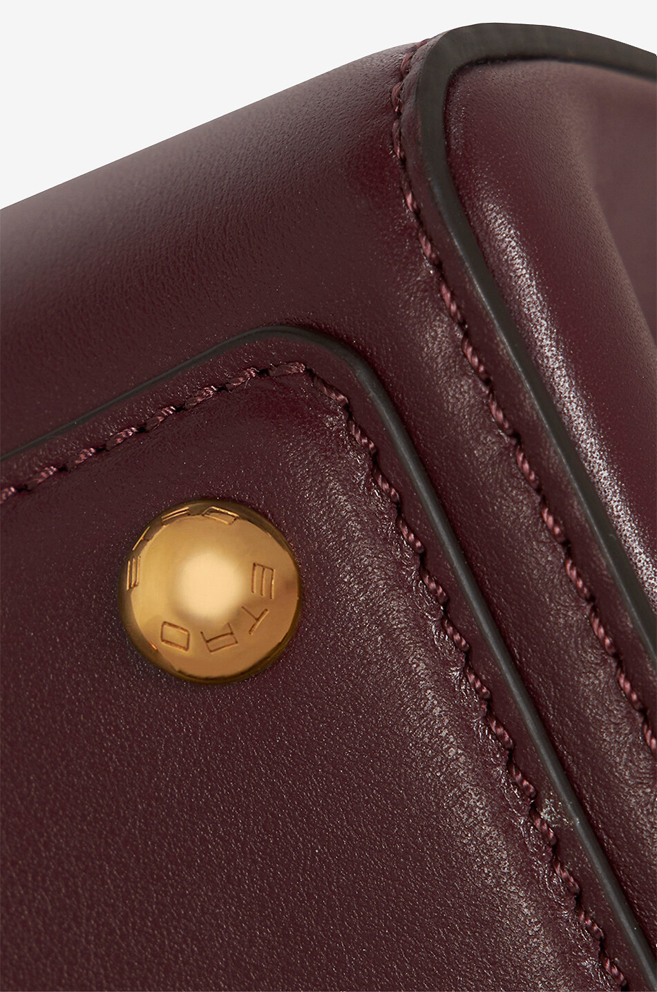 ETRO Sac porté épaule en cuir lisse Vela Mini Femme ROUGE FONCÉ 7