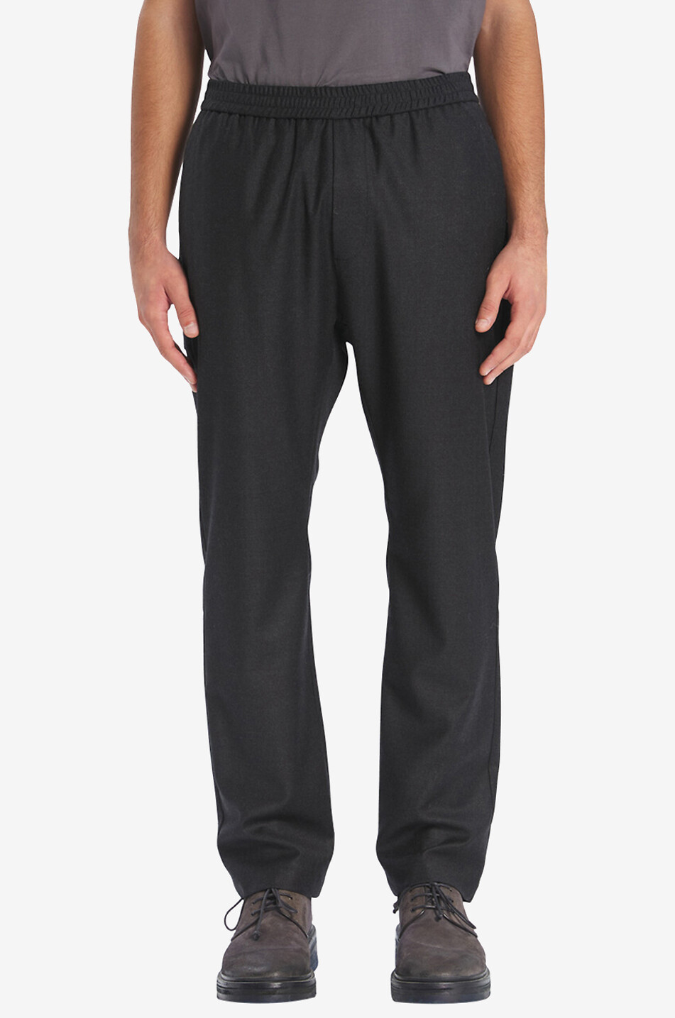Pantalon en laine vierge Bativoga Flan Antracite