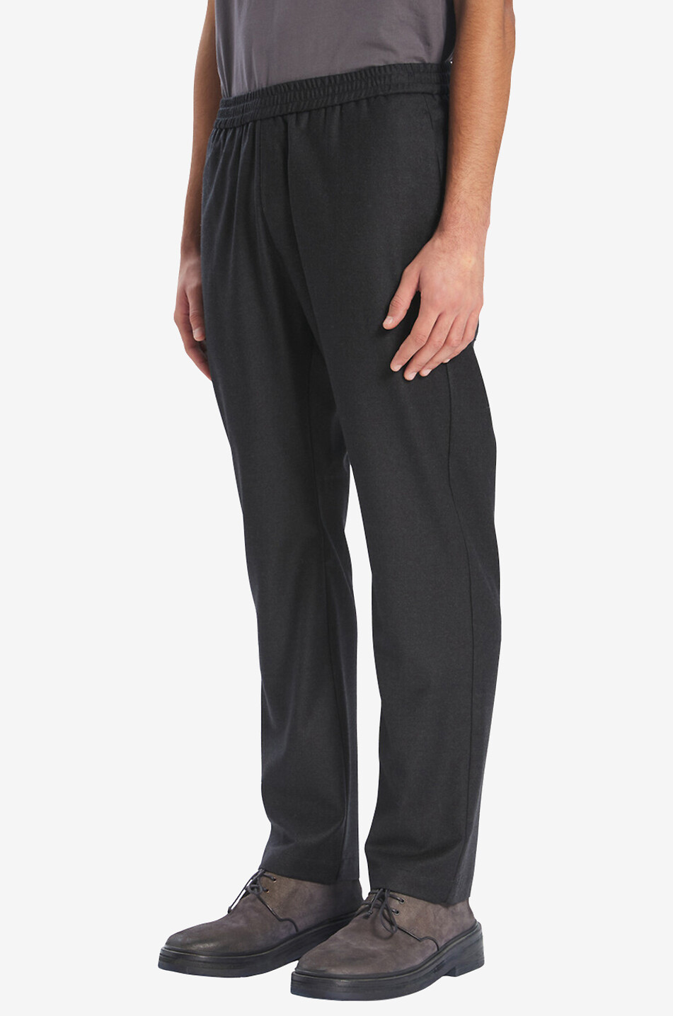 Pantalon en laine vierge Bativoga Flan Antracite