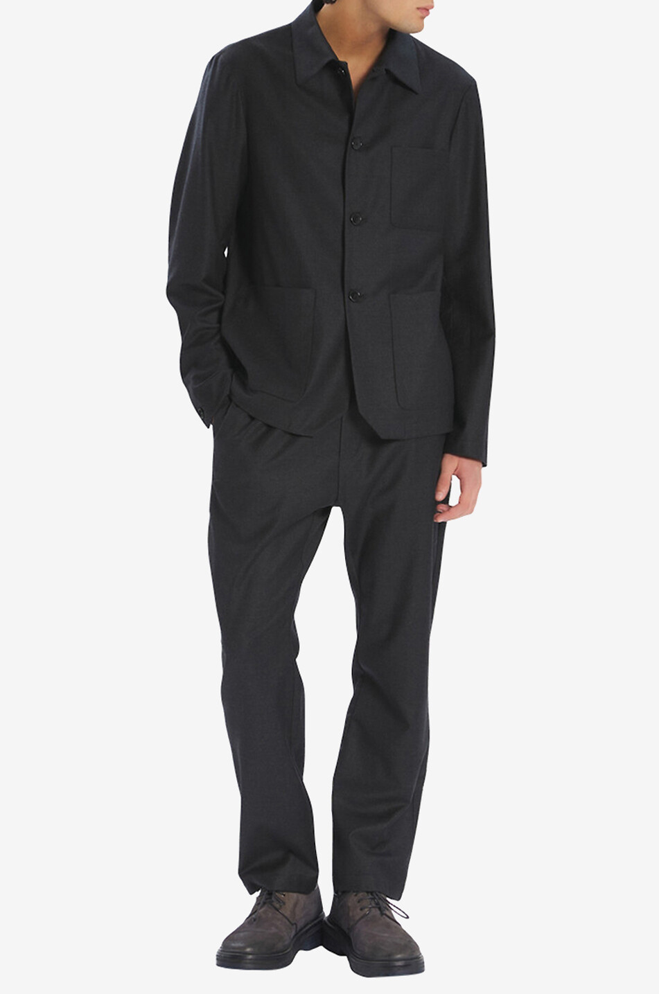Bativoga Flan Antracite virgin wool trousers