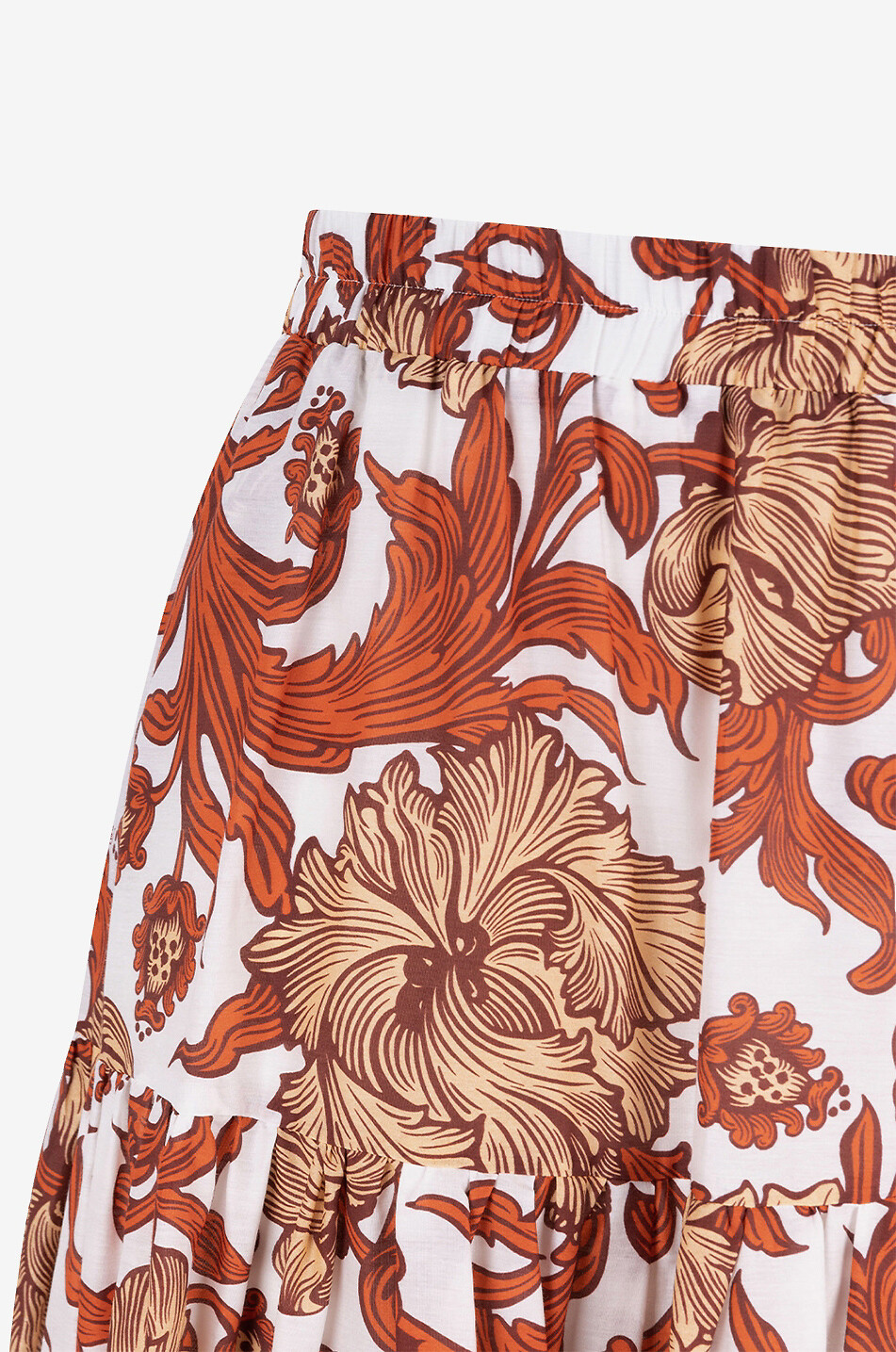 Big Skirt Reef silk voile tiered flounced skirt