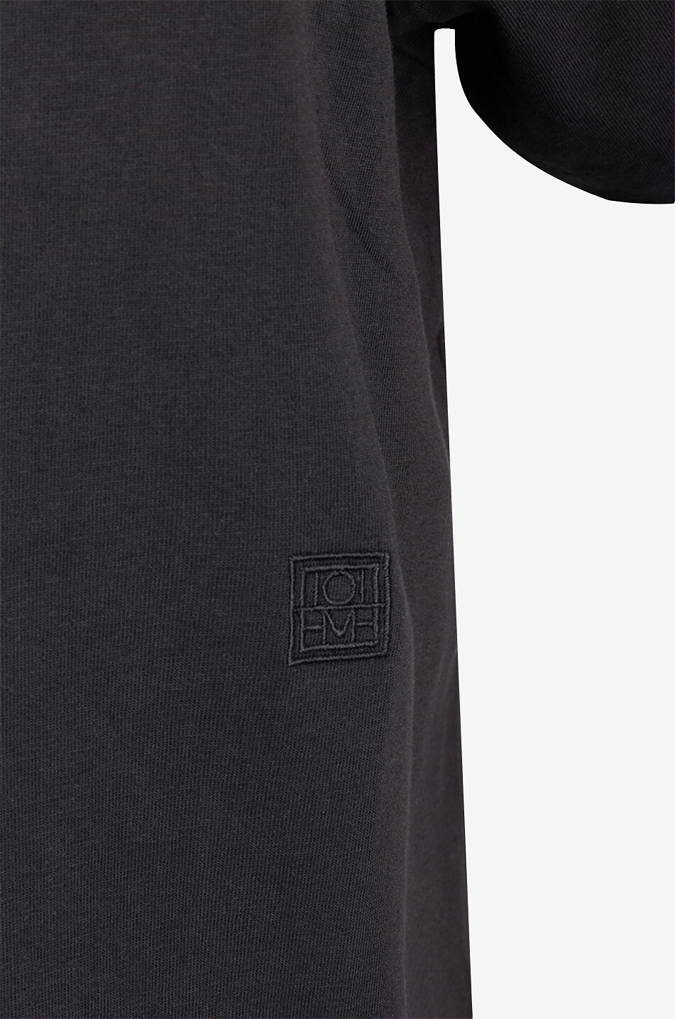 TOTEME T-shirt en coton bio Curved Seam Femme NOIR 3