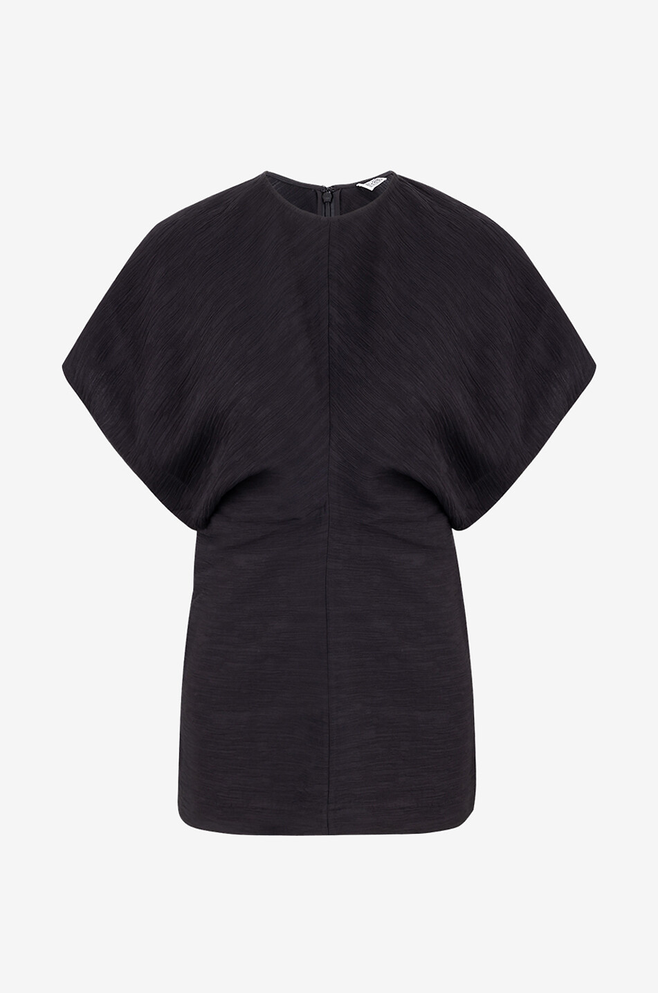 Top à manches courtes effet froissé Slouch Waist