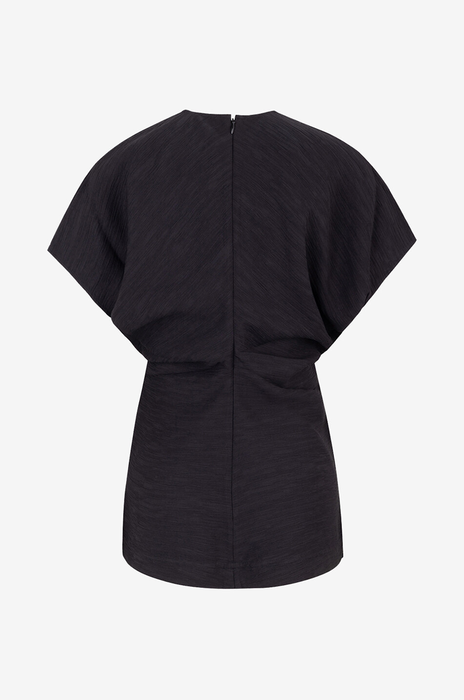 TOTEME Top à manches courtes effet froissé Slouch Waist Femme NOIR 2