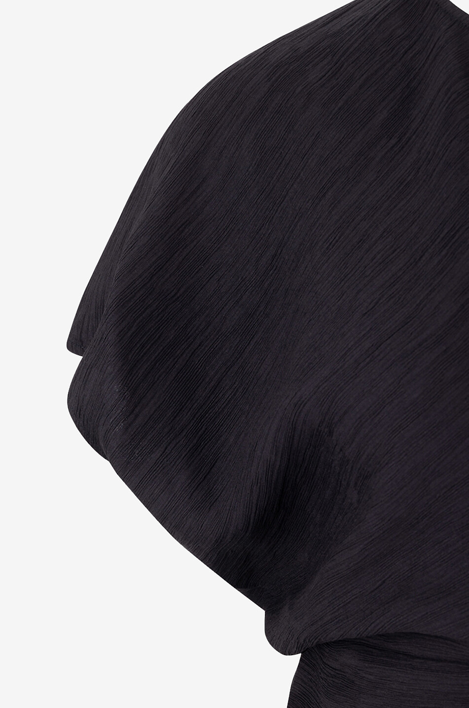 TOTEME Top à manches courtes effet froissé Slouch Waist Femme NOIR 3