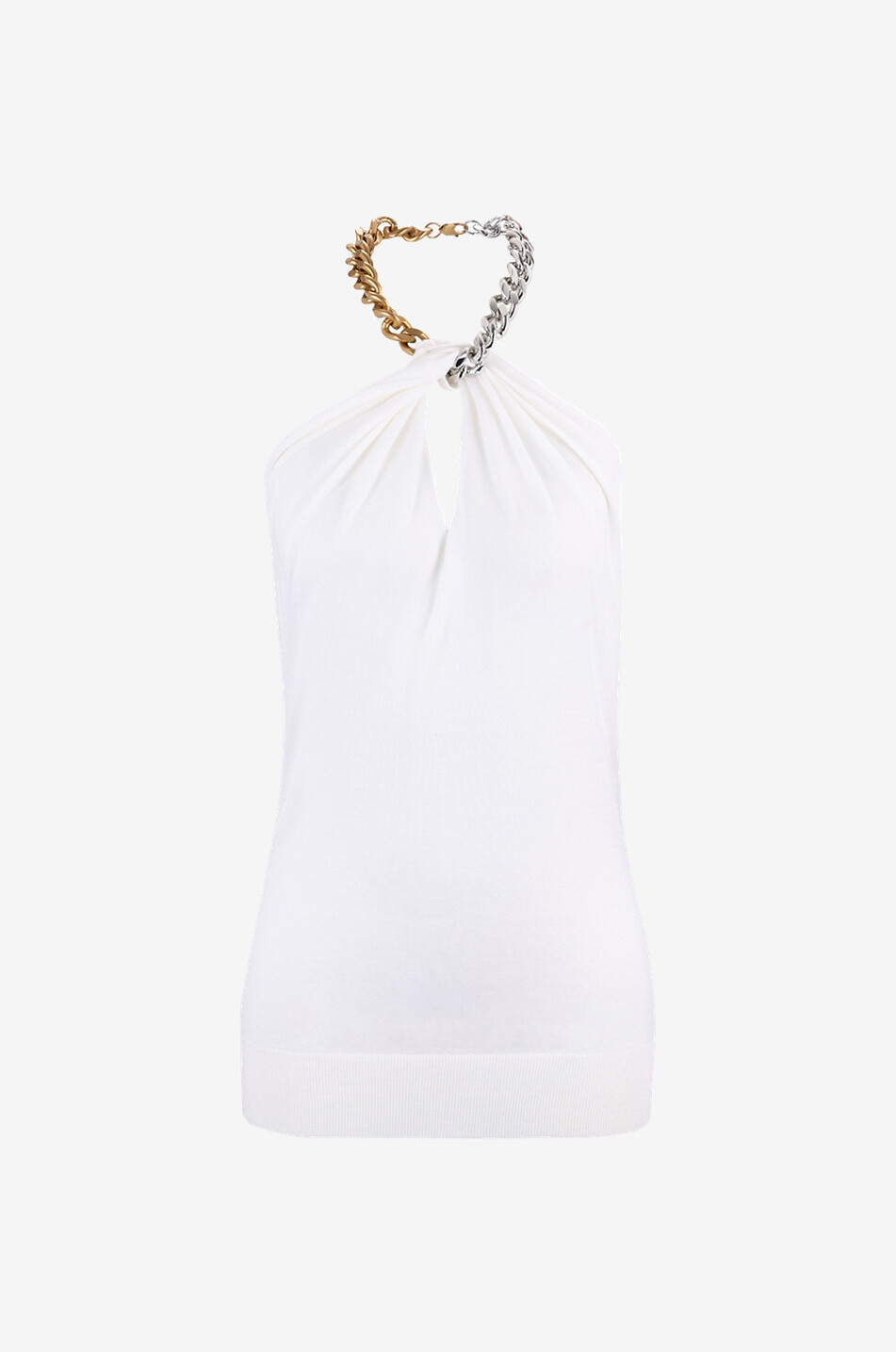 STELLA McCARTNEY Haut dos nu en maille de laine Frayme Femme BLANC 1