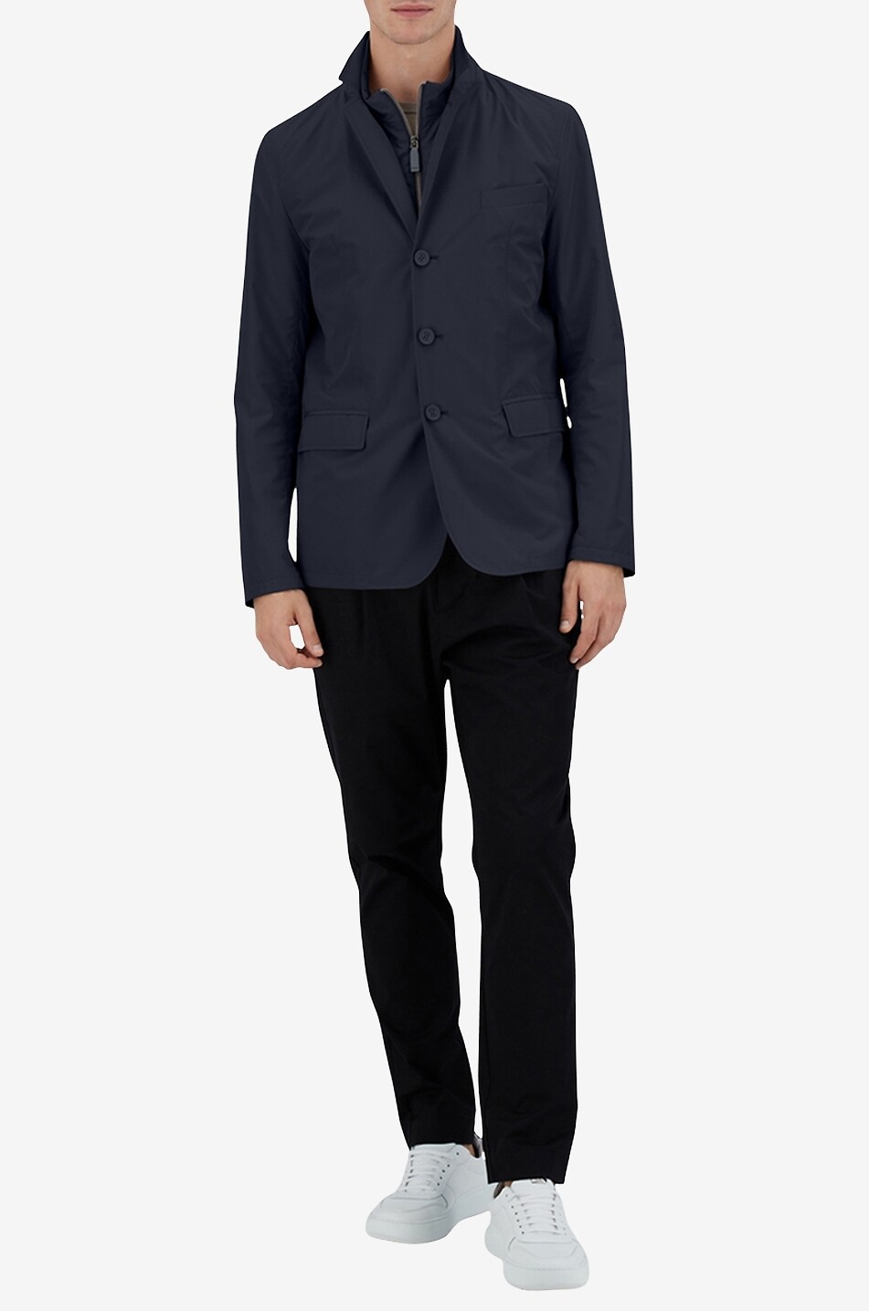 HERNO Blazer with down parts Men DARK BLUE 3