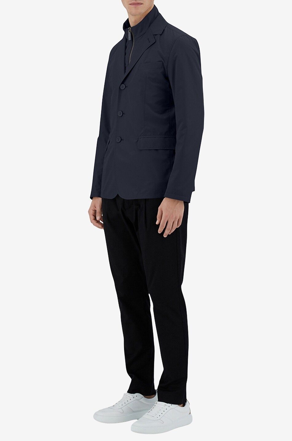 HERNO Blazer with down parts Men DARK BLUE 4