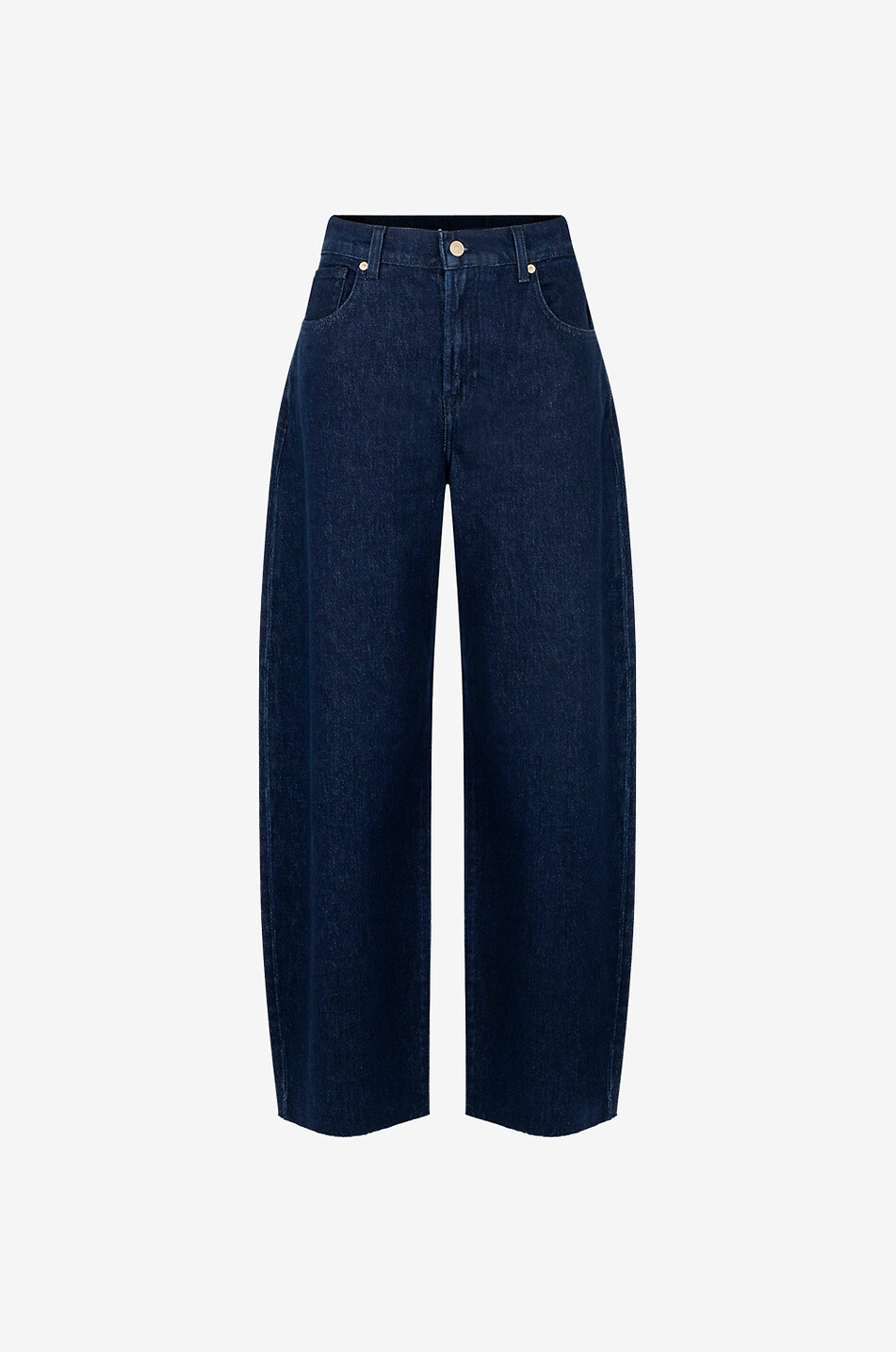 Bonnie Curvilinear dark-washed denim wide-leg jeans