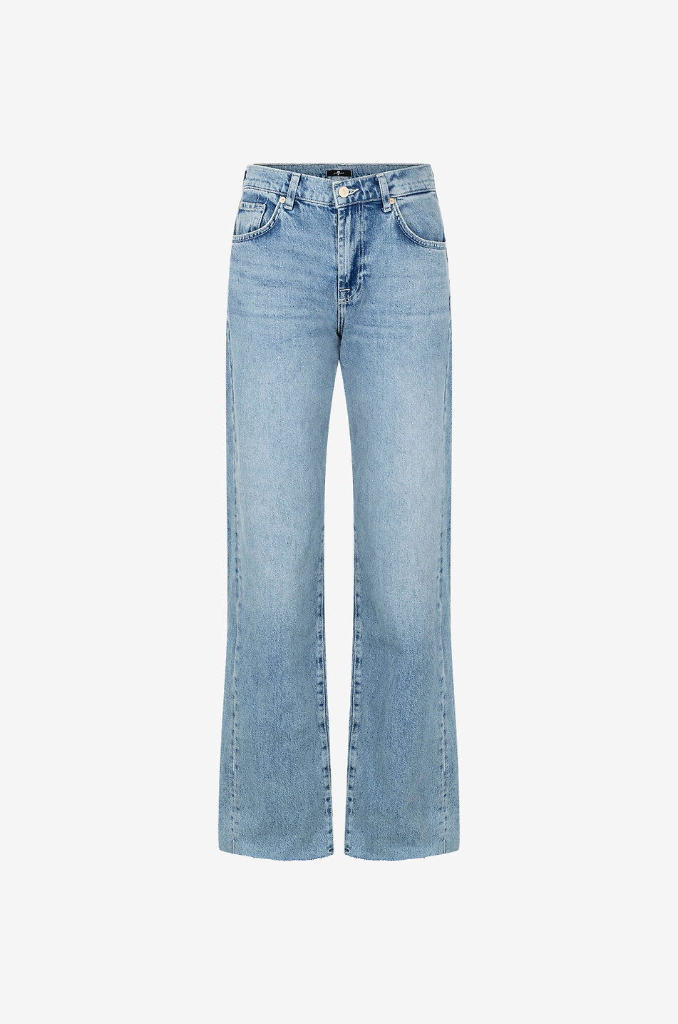Gerade Jeans mit hoher Taille aus hellem Baumwolldenim Tess