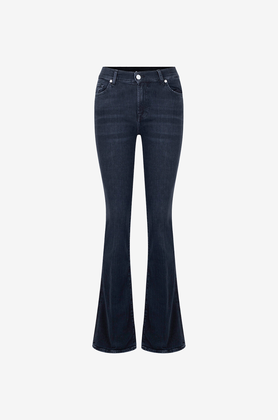 Bootcut Slim Illusion cotton flared high-rise jeans