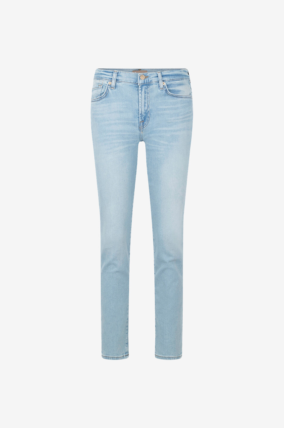 Roxanne light washed cotton and modal denim slim fit jeans 7 FOR ALL MANKIND Bongenie