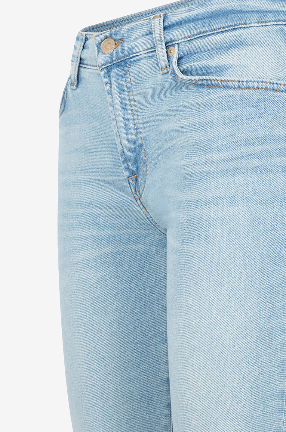 7 FOR ALL MANKIND Jean slim clair en denim de coton et modal Roxanne Femme BLEU CLAIR 3