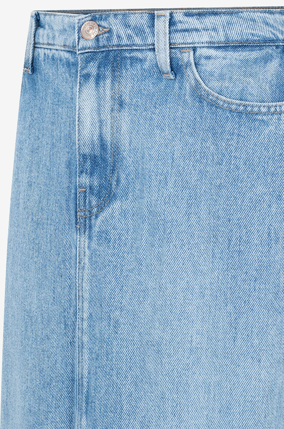 7 FOR ALL MANKIND Jupe midi en denim clair Abyss Femme BLEU CLAIR 3