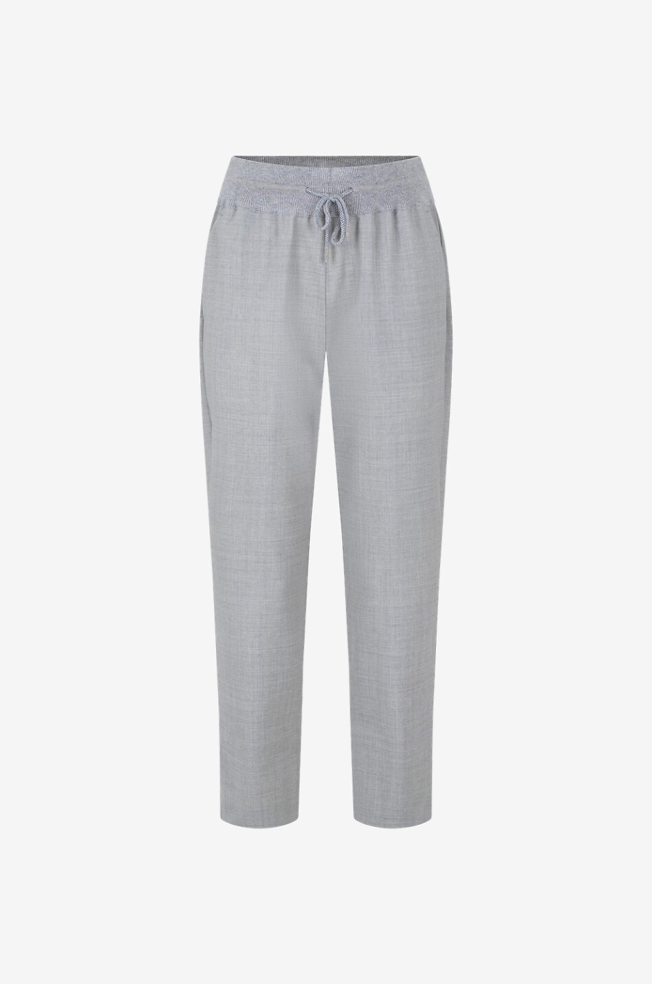 Pantalon carotte en laine vierge