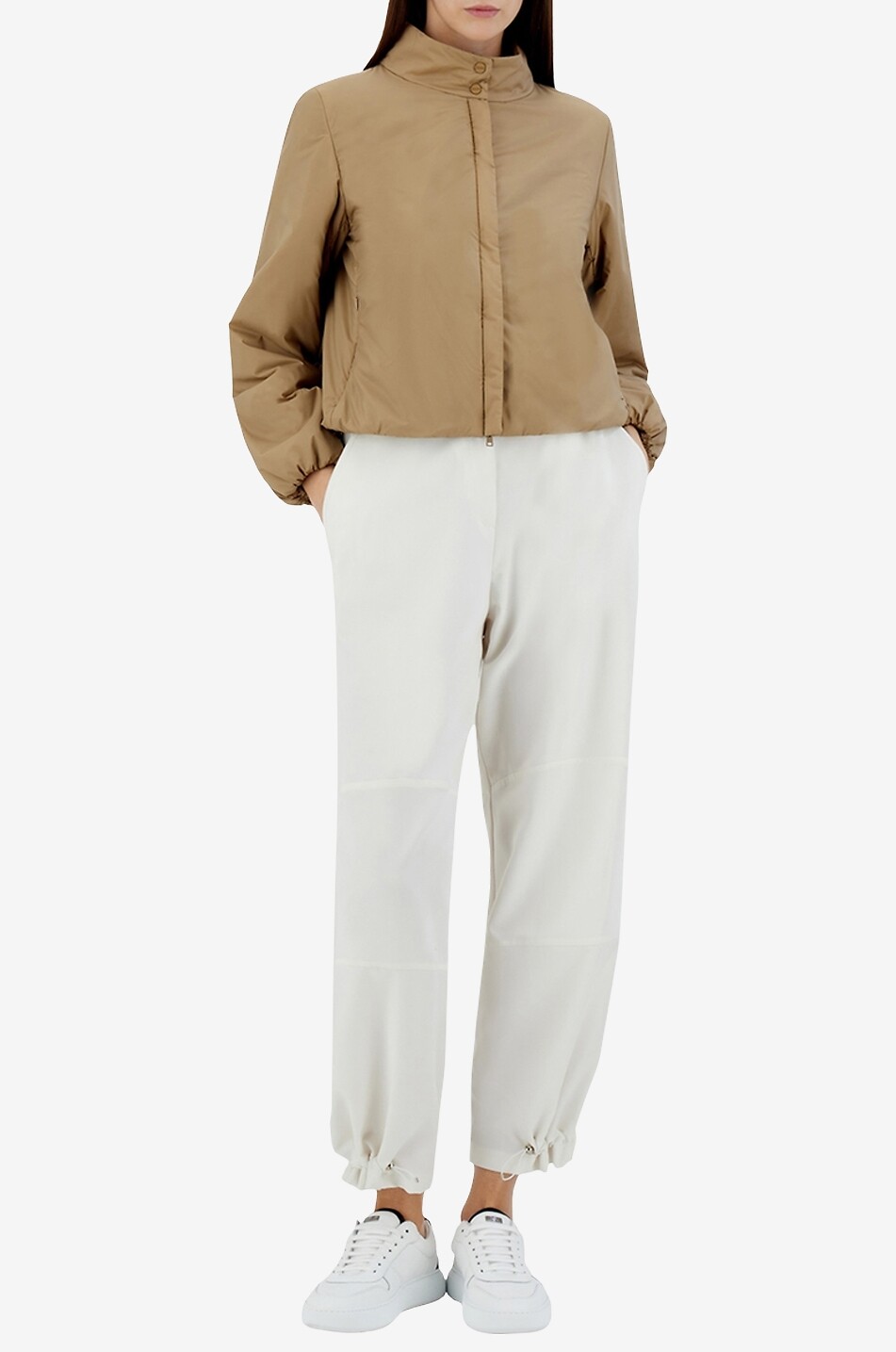 HERNO Ecoage down padded bomber jacket Women CAMEL 4