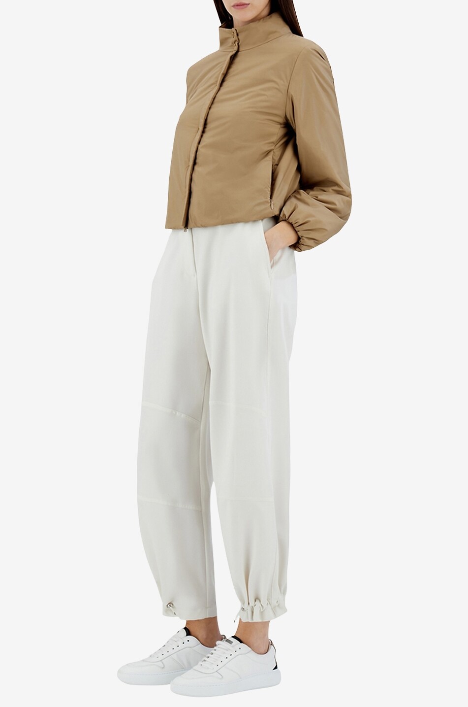 HERNO Ecoage down padded bomber jacket Women CAMEL 5
