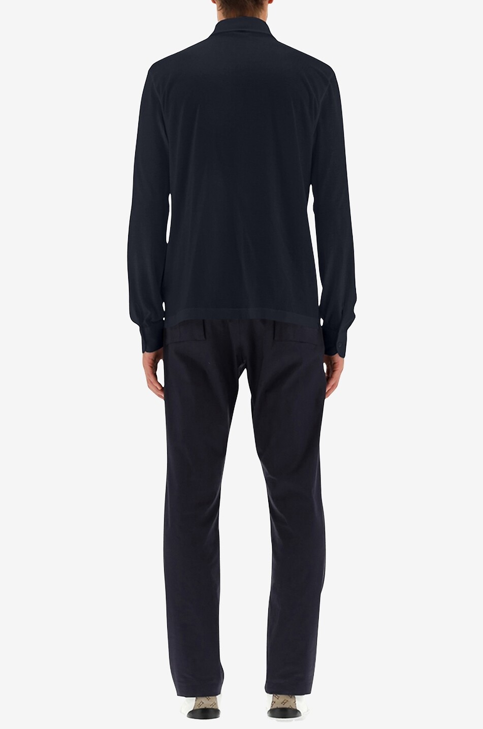 HERNO Chemise à manches longues en jersey crêpe Homme BLEU FONCE 5