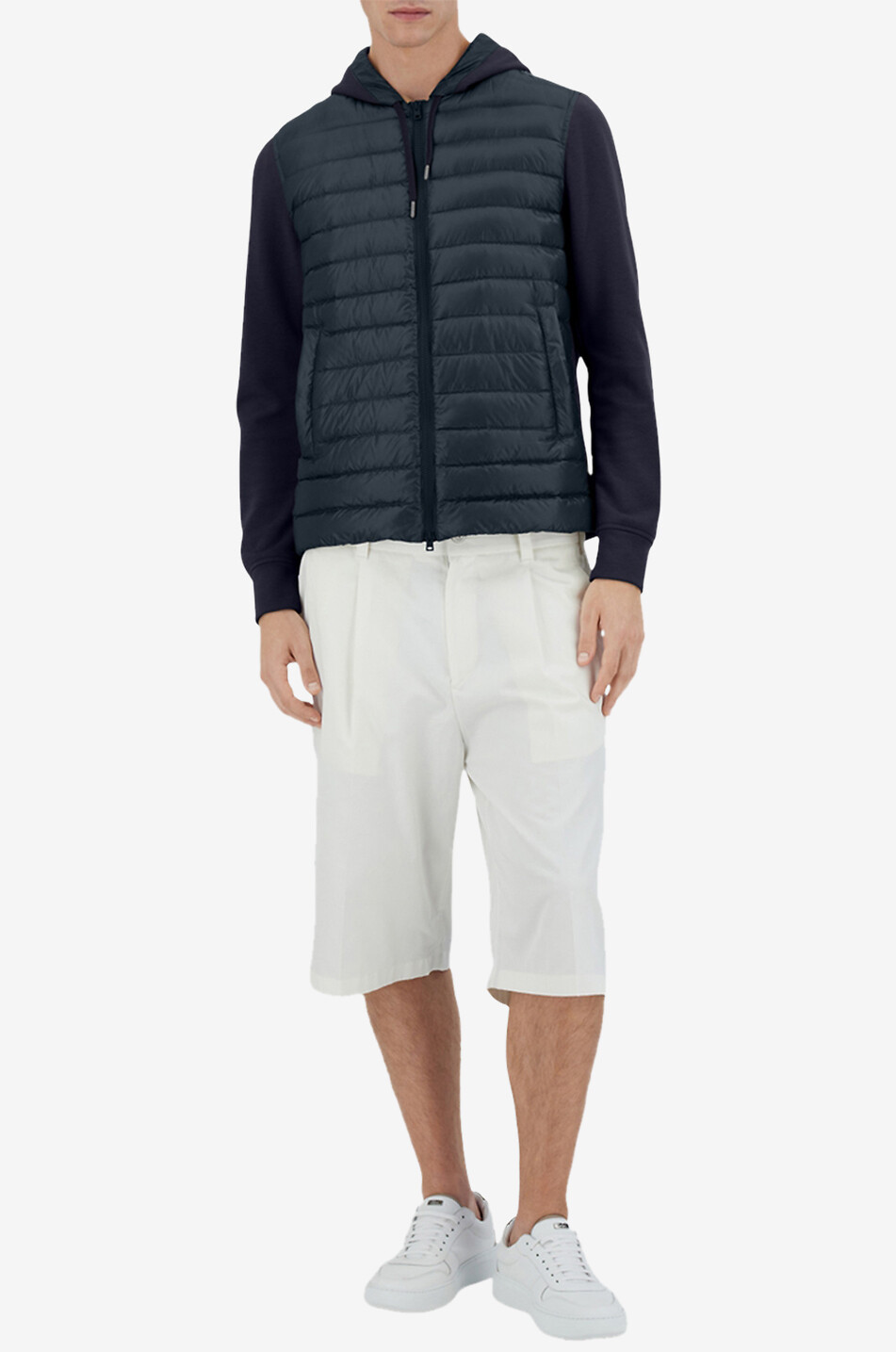 HERNO Leichte Daunenjacke aus Sweat-Material und Nylon Ultralight Herren DUNKELBLAU 3