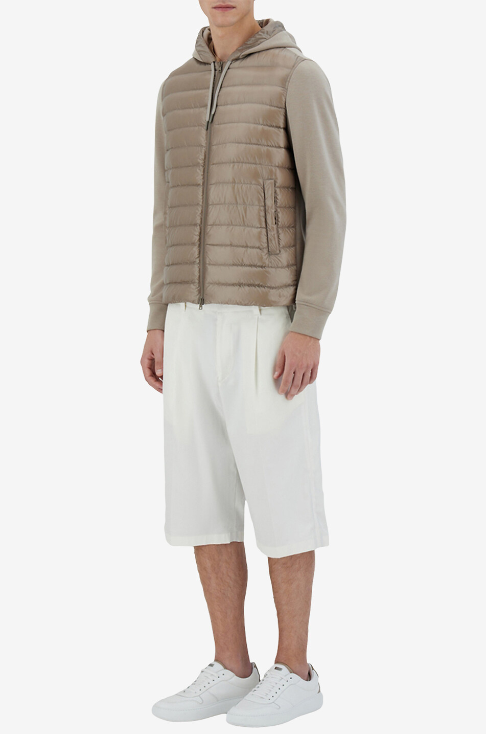 HERNO Leichte Daunenjacke aus Sweat-Material und Nylon Ultralight Herren BRAUN 4