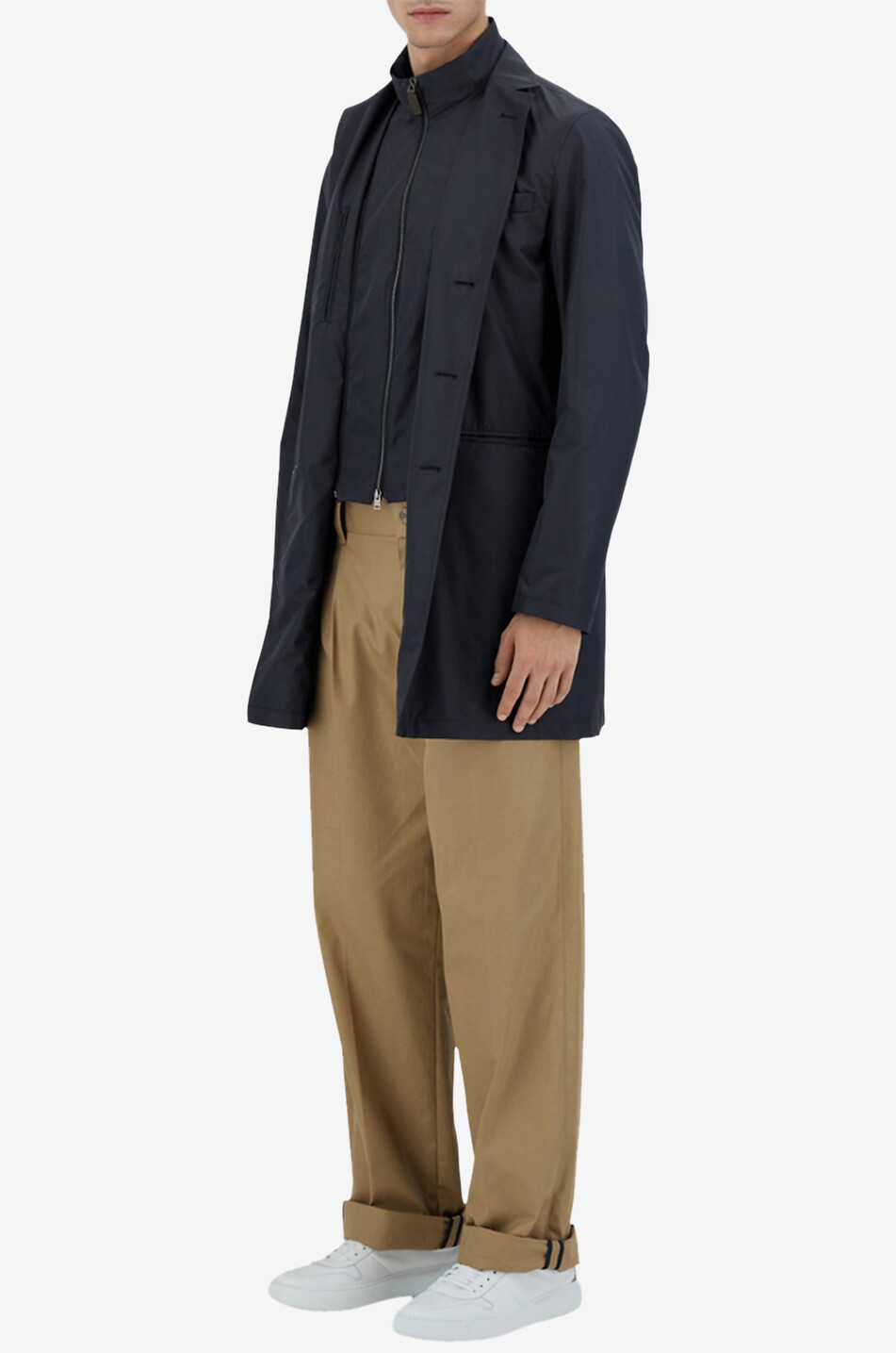 HERNO Langärmeliger Mantel Herren DUNKELBLAU 5