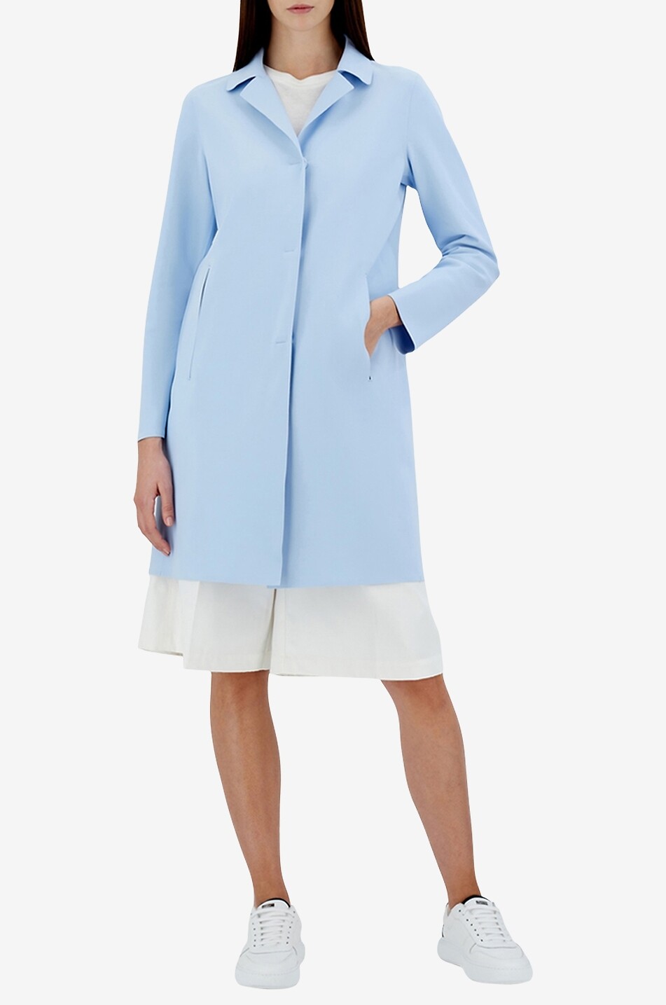 HERNO Langer Mantel Damen HELLBLAU 3
