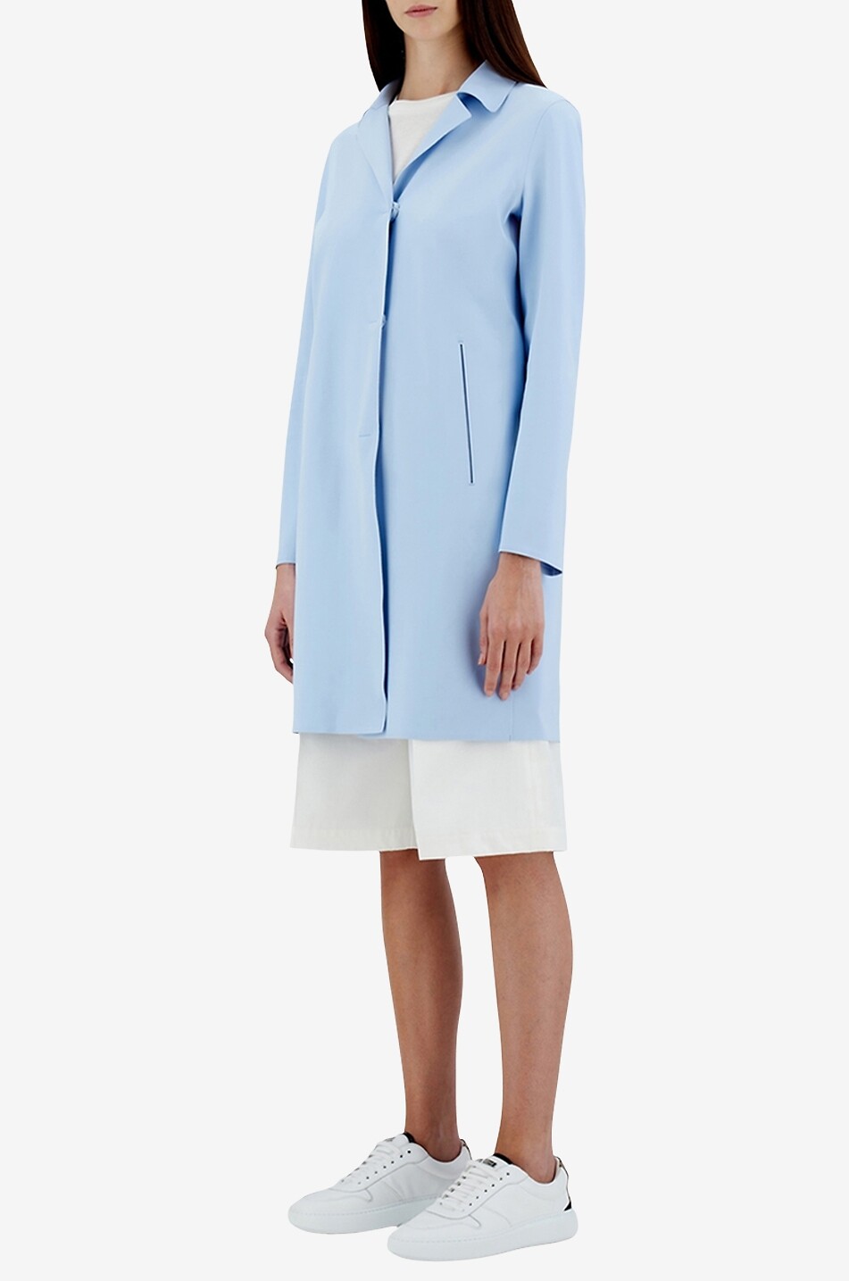 HERNO Langer Mantel Damen HELLBLAU 4