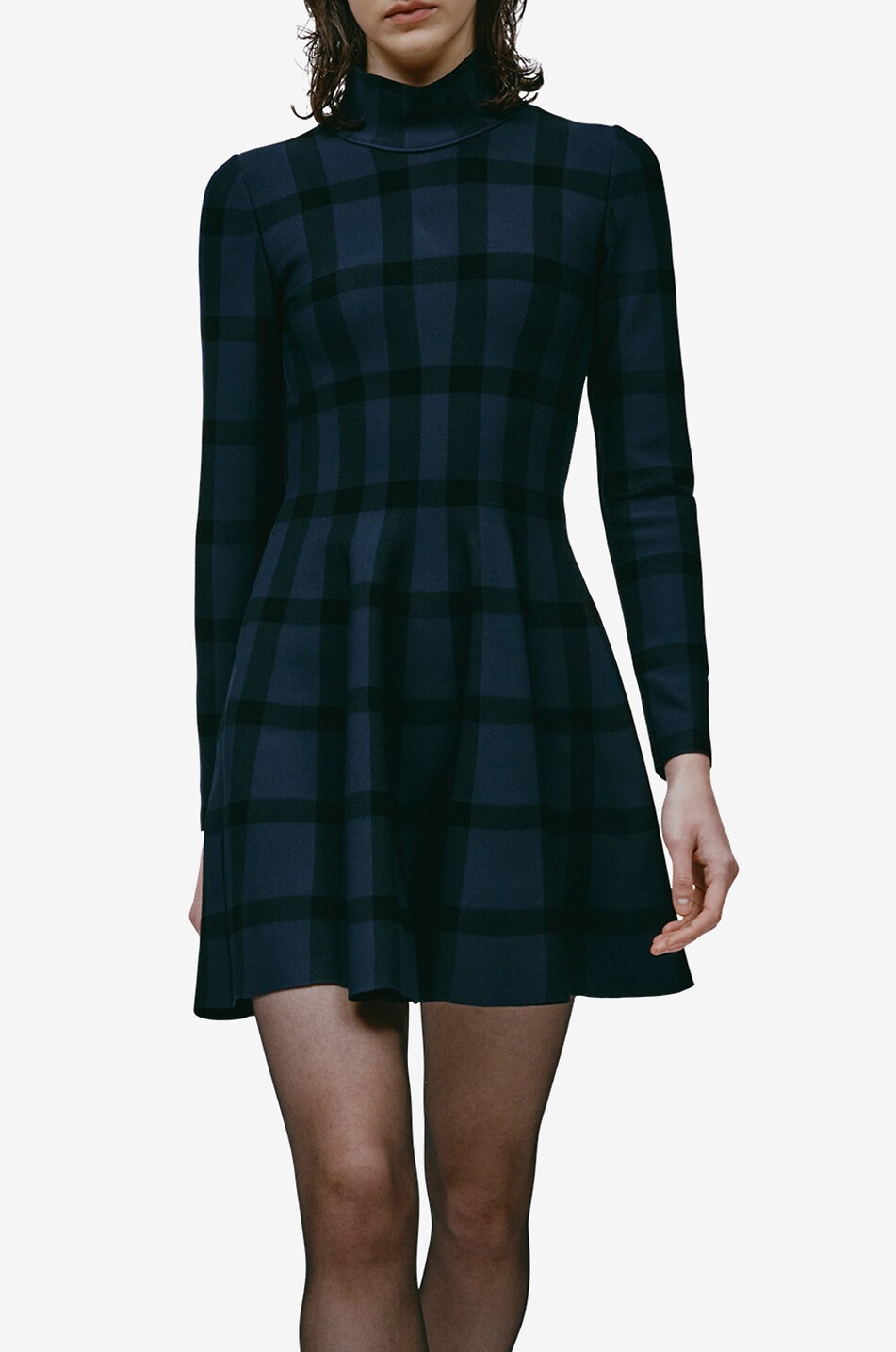 Mini robe évasée en jersey Milano à carreaux Anita Skater