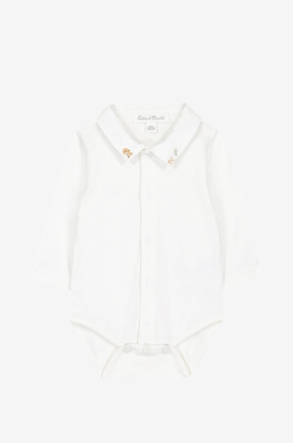 Body für Babys mit Fuchsstickerei am Kragen