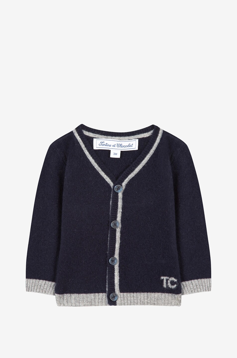 Monogrammed baby button-down cardigan