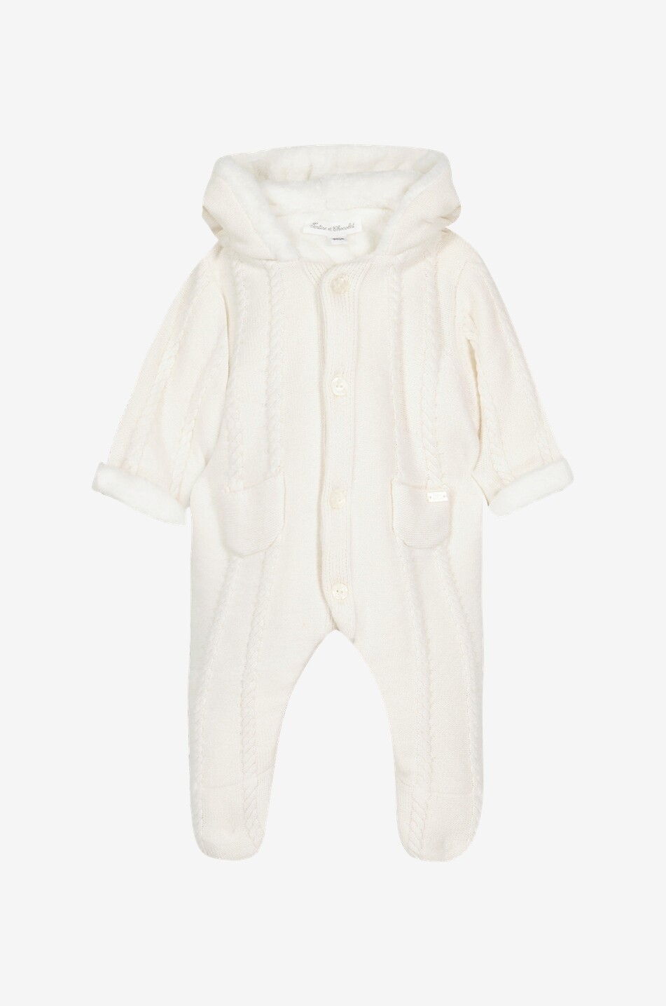 Strick-Overall mit Plüschfutter für Babys