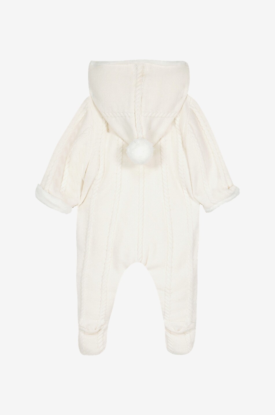 Baby knit overall with plush lining