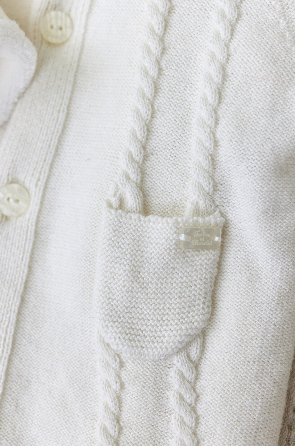 Baby knit overall with plush lining