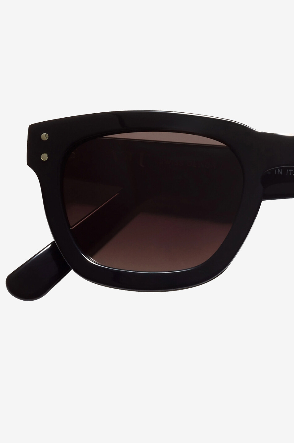 VIU Lunettes de soleil rectangulaires en acétate The Novelist Homme NOIR 4