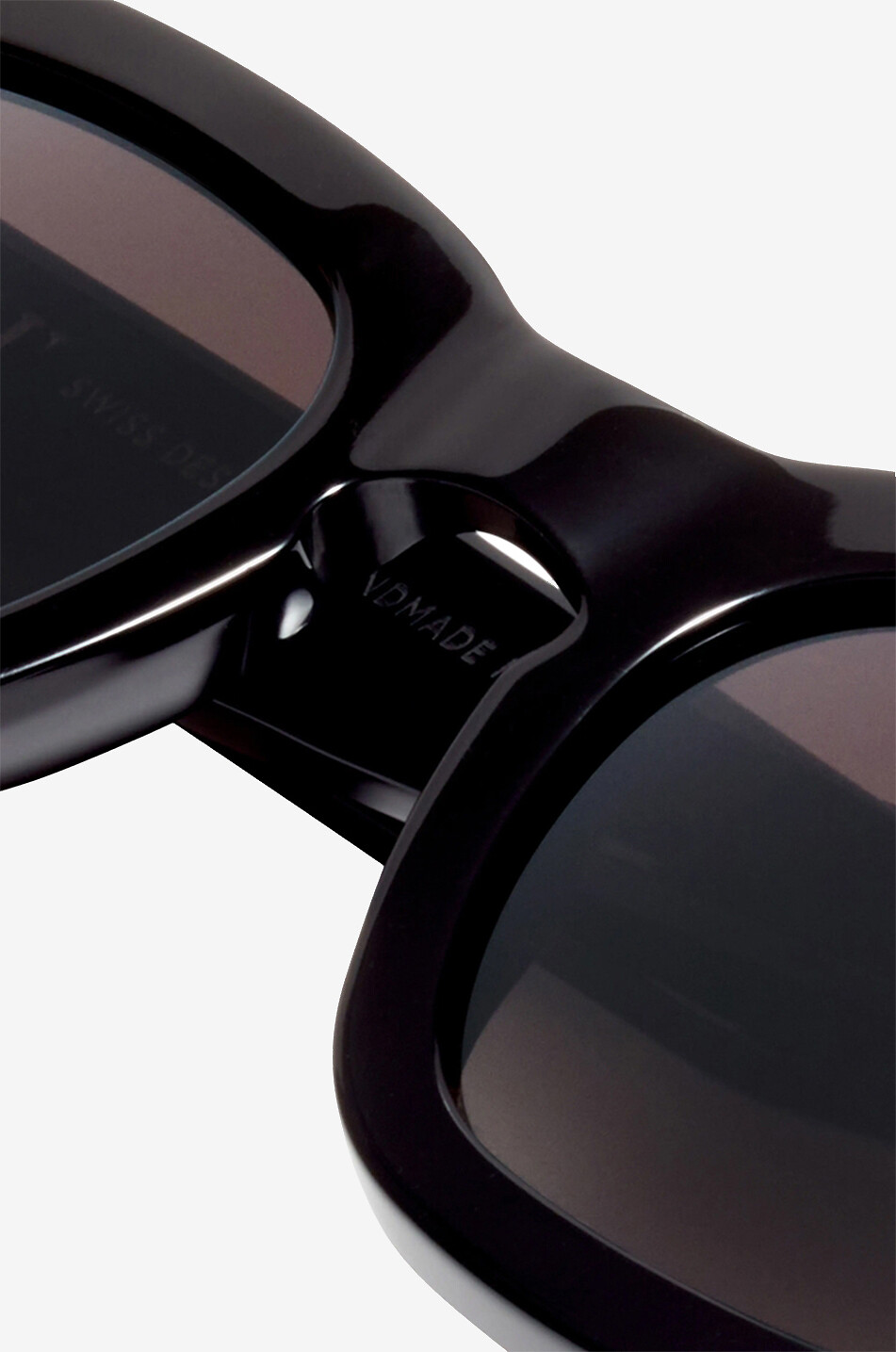 VIU Lunettes de soleil rectangulaires en acétate The Novelist Homme NOIR 5